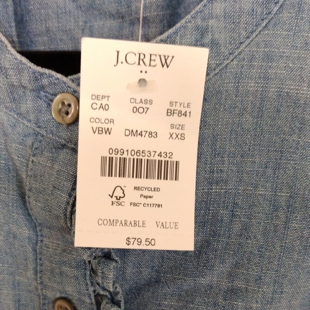 J. Crew Blue Button Down Shirt - Picture 3 of 13